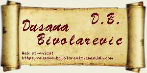 Dušana Bivolarević vizit kartica